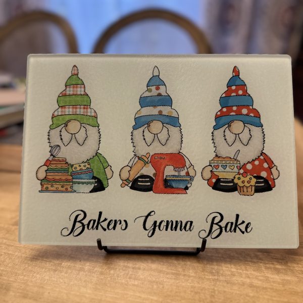 Bakers Gonna Bake Gnomes Cutting Board