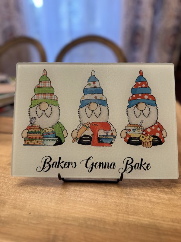 Bakers Gonna Bake Gnomes Cutting Board