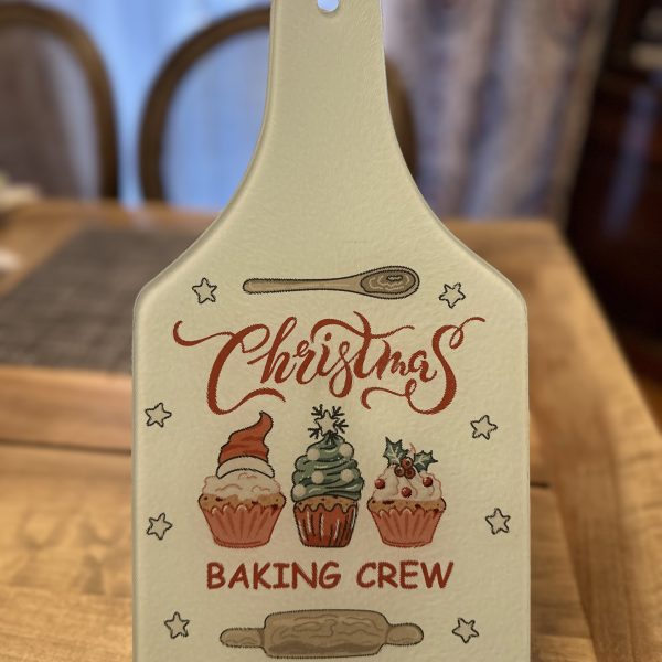 Christmas Baking Crew Wine Bottle Shape