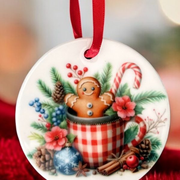 Gingerbread Boy Plaid Cup