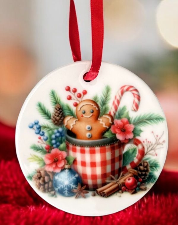 Gingerbread Boy Plaid Cup