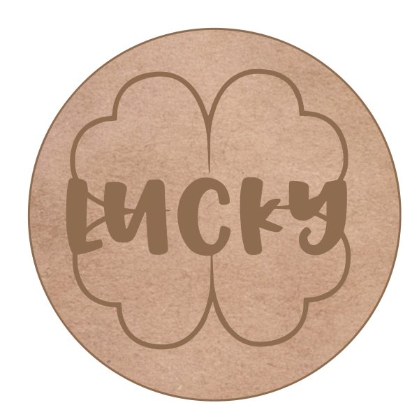 St. Paddy's Luck Shamrock 8" Wood Round Blank