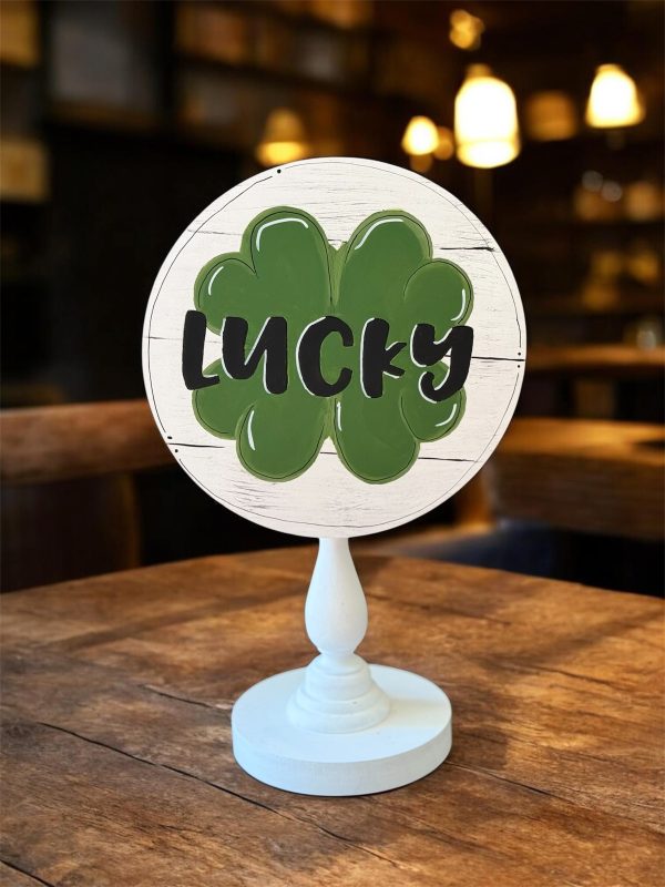 St. Paddy's Luck Shamrock 8" Wood Round Blank