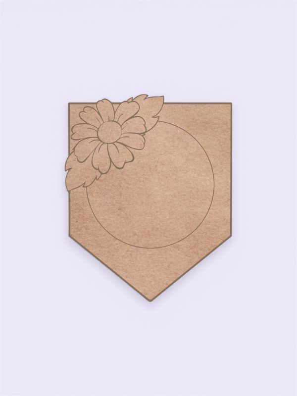 Photoroom_20260407_122026 Floral Pennant with Monogram Initial 8" Wood Blank