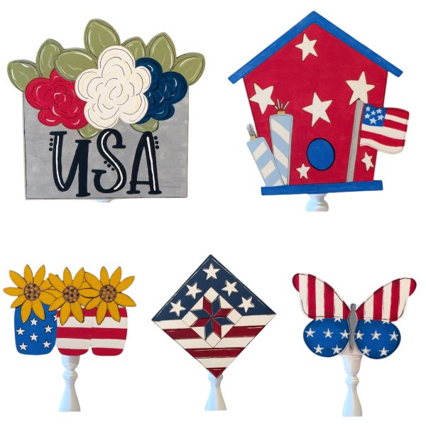 Patriotic Examples Collage grayBG Sip and Craft - Patriotic Wood Displays Workshop 6/11/26