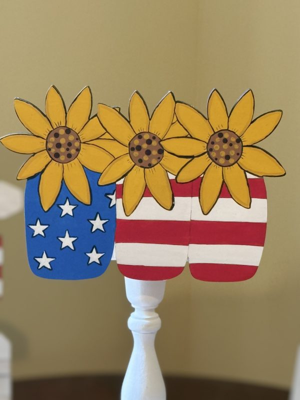 USA Sunflower Jars Sip and Craft - Patriotic Wood Displays Workshop 6/11/26