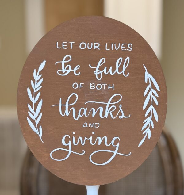 Let our lives Plaque Sip and Craft - Thanksgiving Wood Displays Workshop 11/07/26